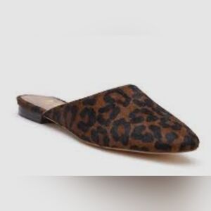 Matisse Leopard print leather Zip It Mules. Ladies size 8.5